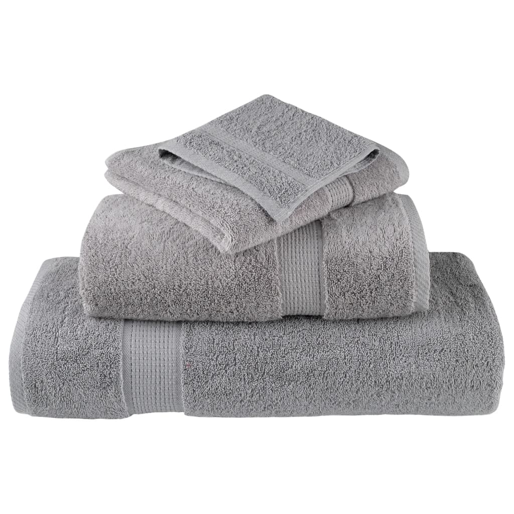 10 db prémium SOLUND törölköző szürke 100 x 200 cm 600 g/m²