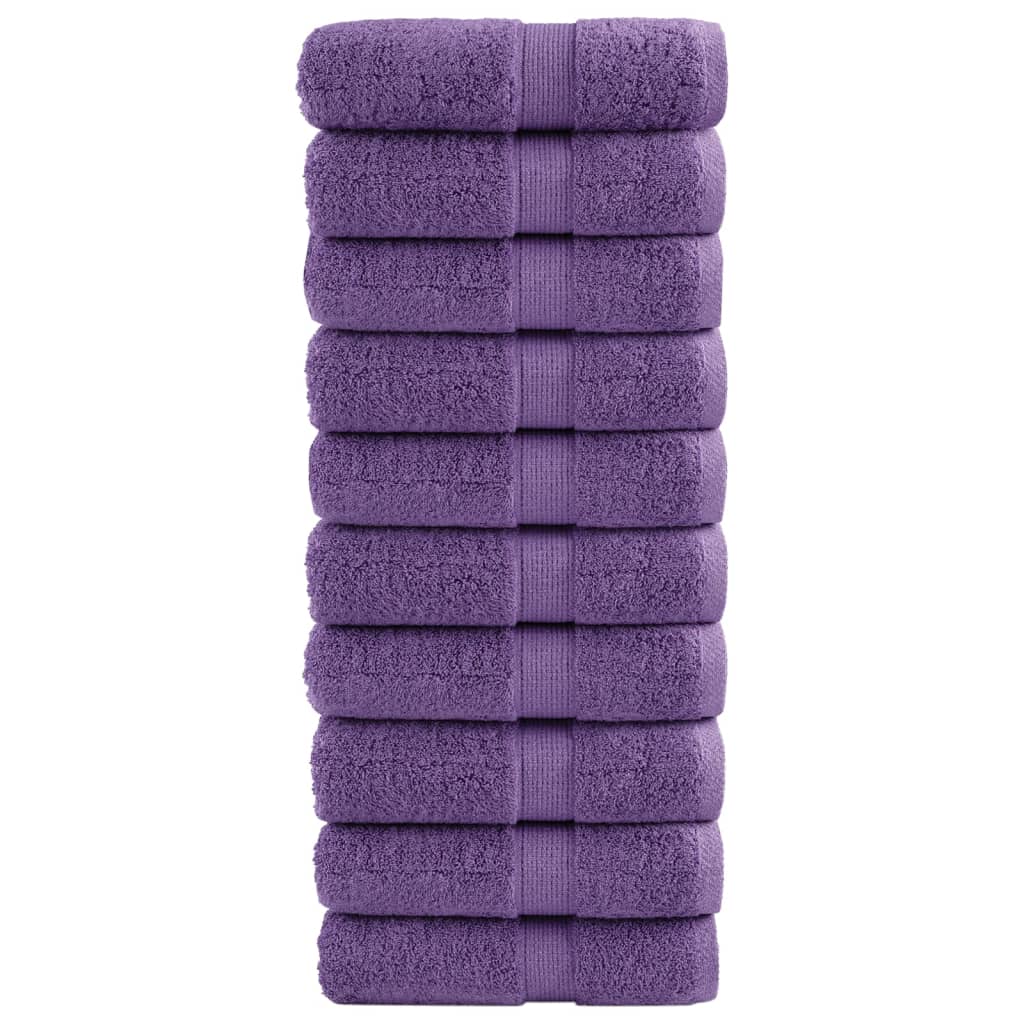 prémium mosdótörölköző SOLUND 10 db lila 30 x 30 cm 600 g/m²