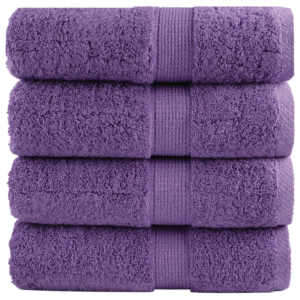 4 db prémium vendégtörölköző SOLUND lila 30 x 50 cm 600 g/m²