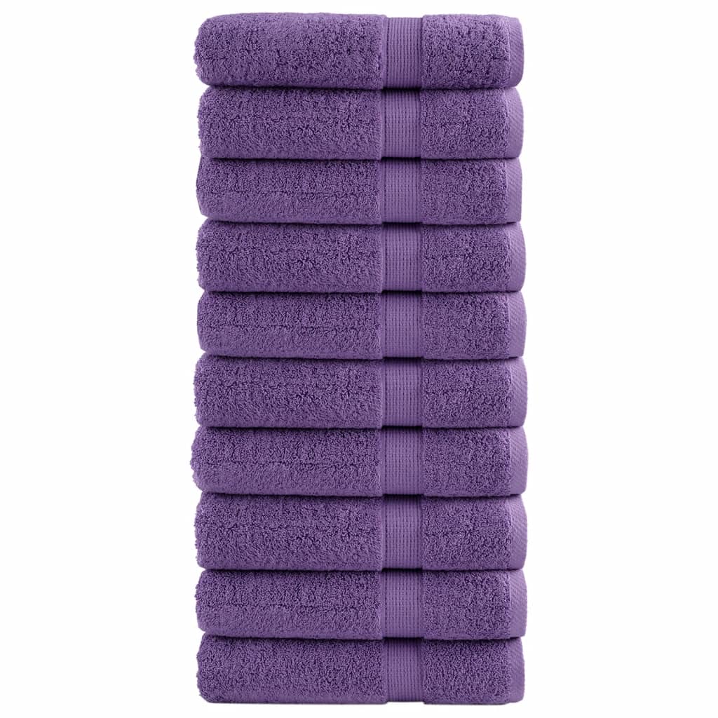 prémium kéztörlő SOLUND 10 db lila 50 x 100 cm 600 g/m²
