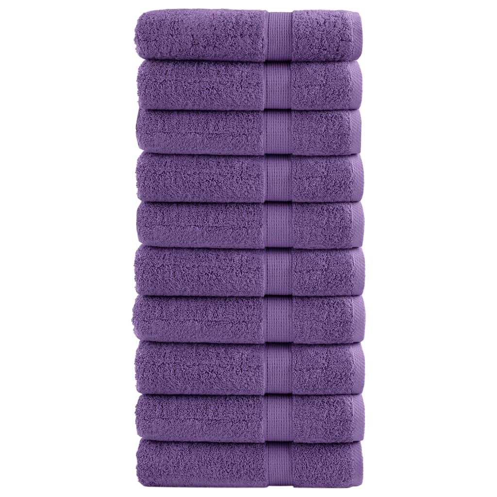 prémium fürdőlepedők SOLUND 10 db lila 70 x 140 cm 600 g/m²