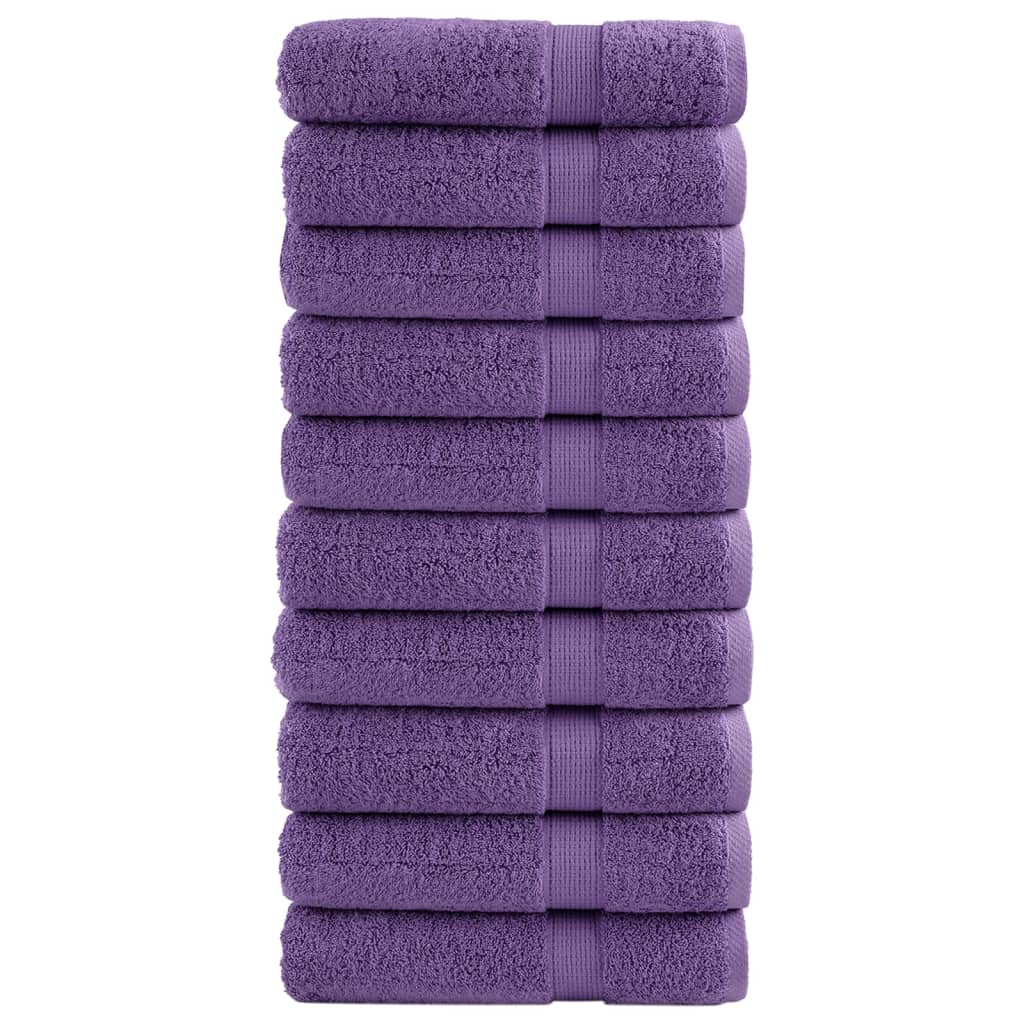 10 db prémium fürdőlepedő SOLUND lila 100 x 150 cm 600 g/m²