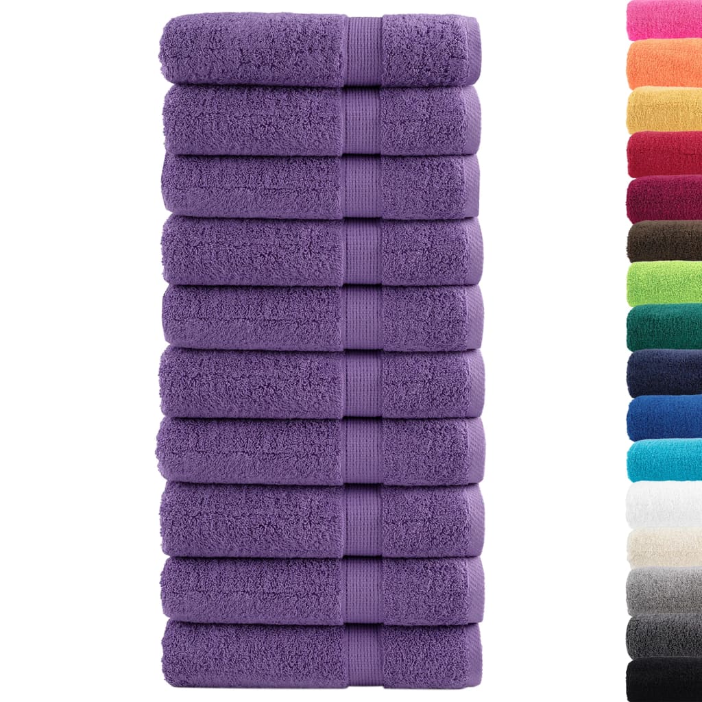 10 db prémium fürdőlepedő SOLUND lila 100 x 150 cm 600 g/m²