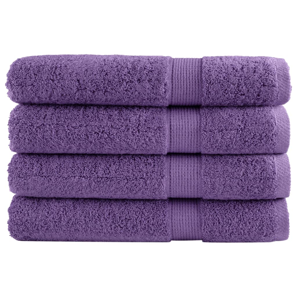 4 db prémium szaunatörölköző SOLUND lila 80 x 200 cm 600 g/m²