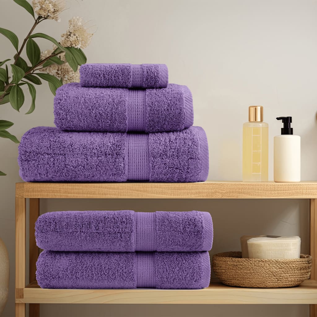 10 db prémium SOLUND törölköző lila 100 x 200 cm 600 g/m²