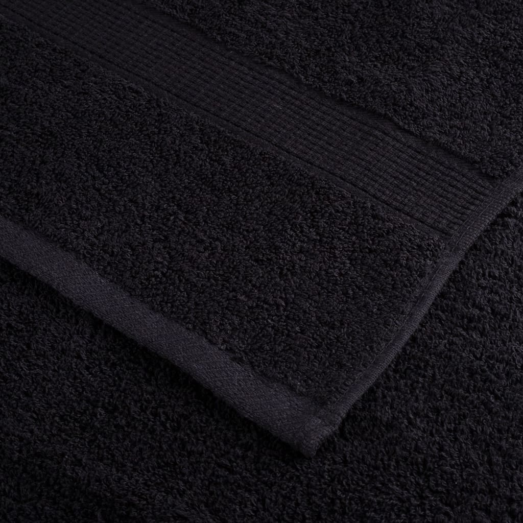 4 db prémium SOLUND mosdótörölköző fekete 30 x 30 cm 600 g/m²