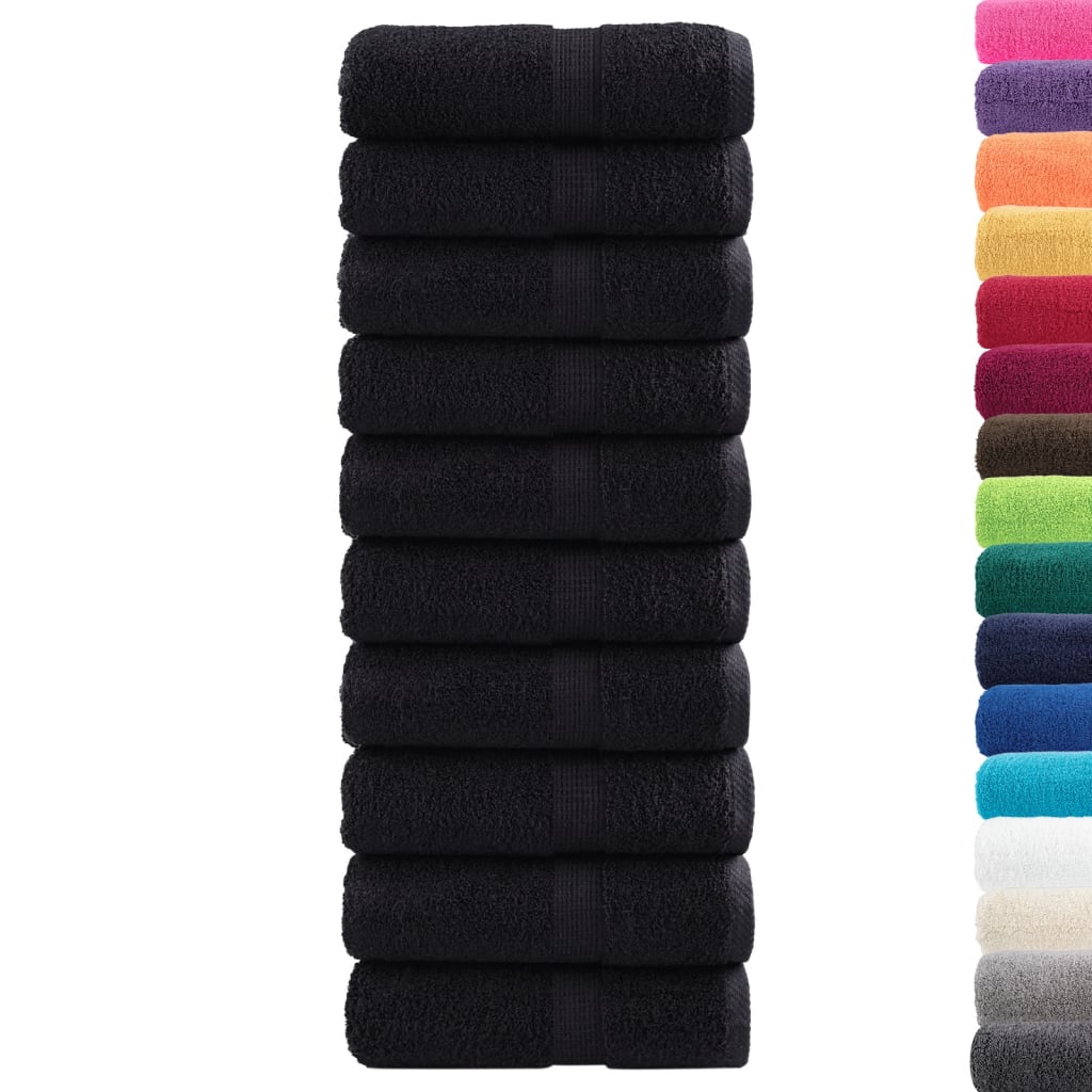 prémium SOLUND mosdótörölköző 10 db fekete 30 x 30 cm 600 g/m²