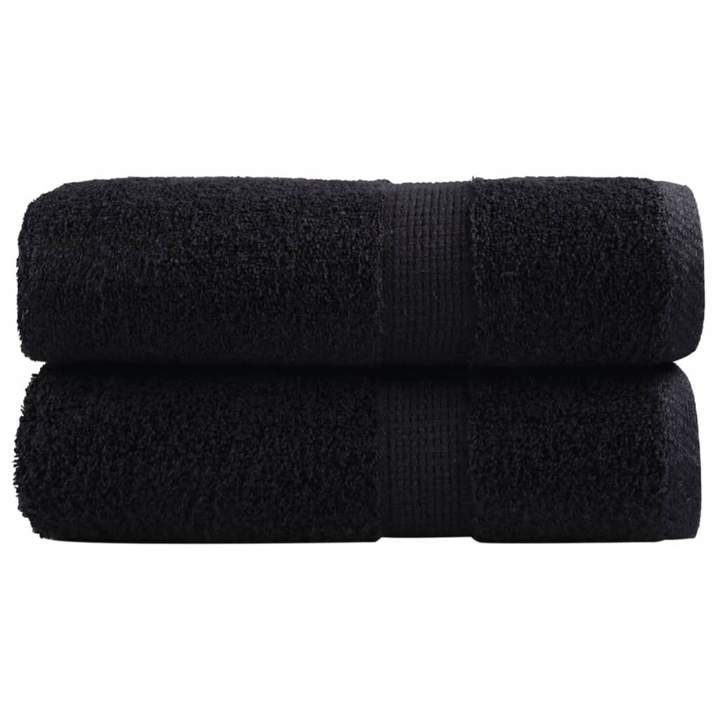 2 db prémium vendégtörölköző SOLUND fekete 30 x 50 cm 600 g/m²
