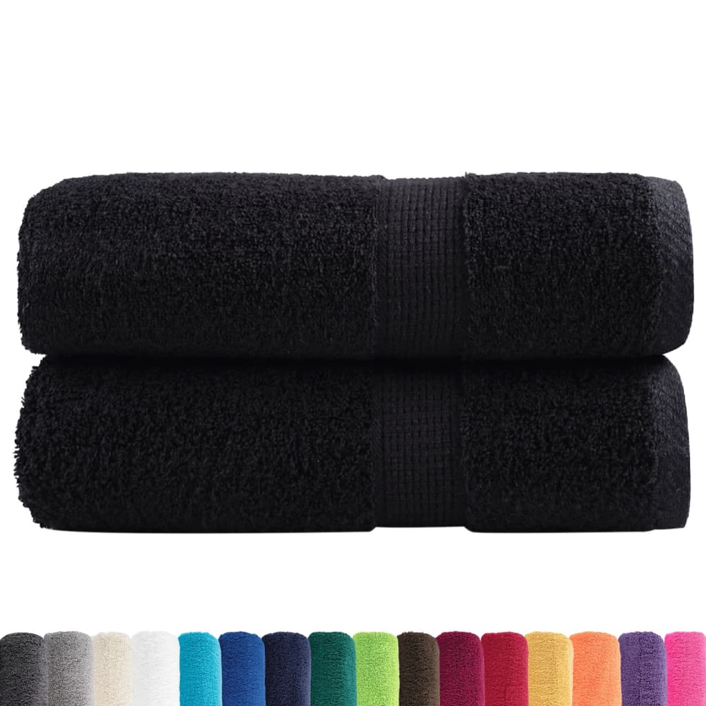 2 db prémium vendégtörölköző SOLUND fekete 30 x 50 cm 600 g/m²