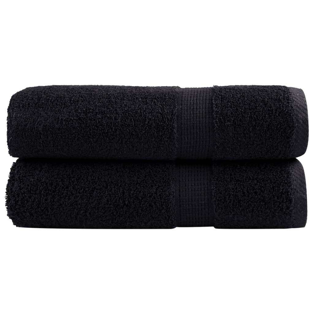 prémium kéztörlő SOLUND 2 db fekete 50 x 100 cm 600 g/m²