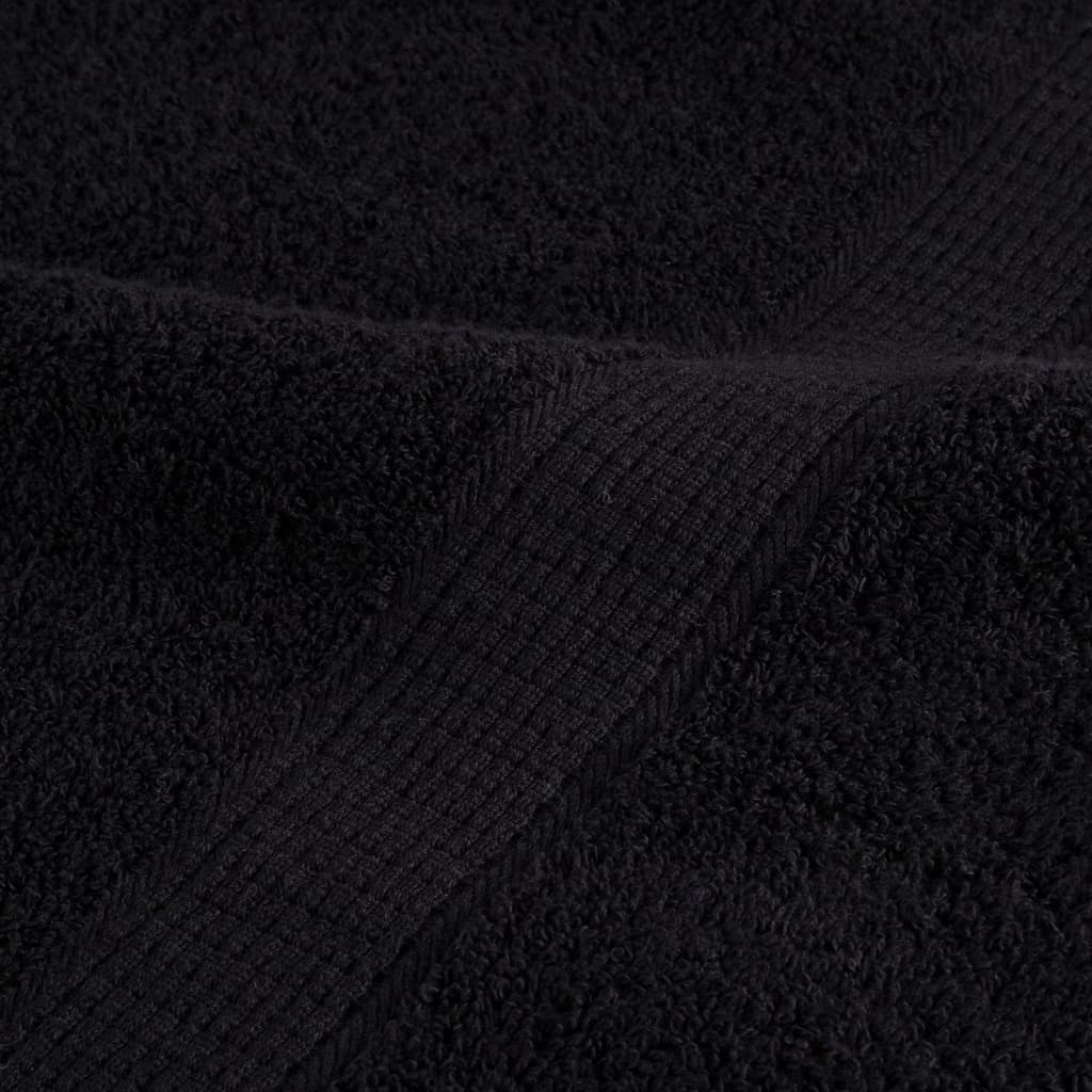 prémium kéztörlő SOLUND 2 db fekete 50 x 100 cm 600 g/m²