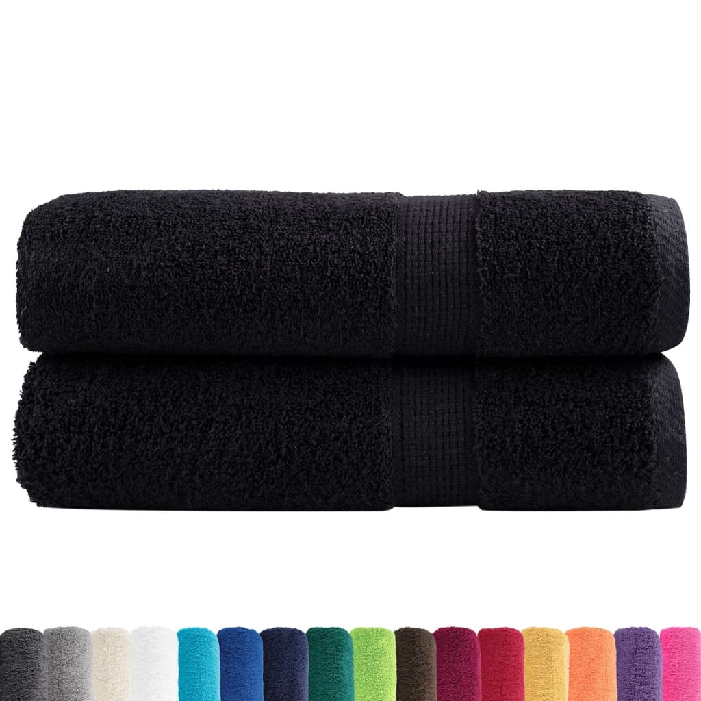 prémium fürdőlepedő SOLUND 2 db fekete 100 x 150 cm 600 g/m²