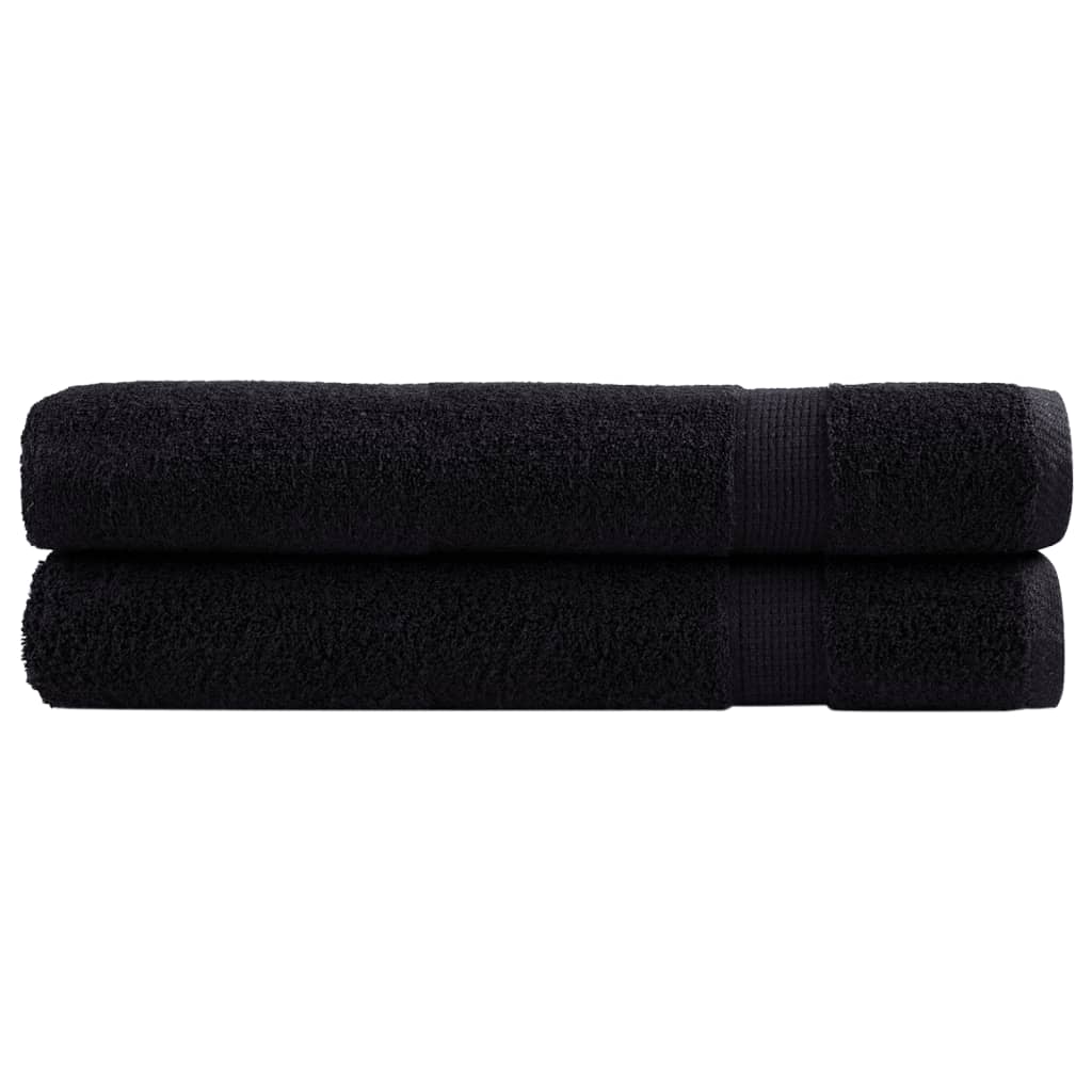 prémium szaunatörölköző SOLUND 2 db fekete 80x200 cm 600 g/m²