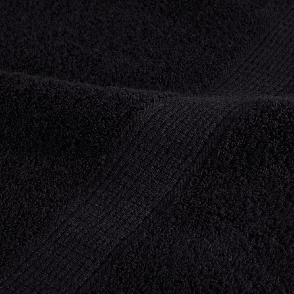 prémium szaunatörölközők SOLUND 10 db fekete 80 x 200 cm 600 g/m²