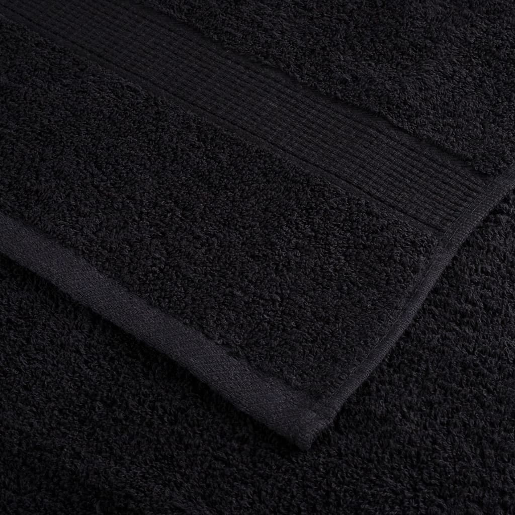 4 db prémium SOLUND törölköző fekete 100 x 200 cm 600 g/m²