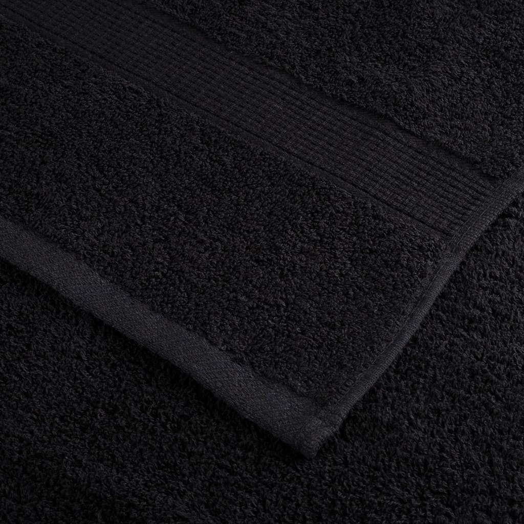 10 db prémium törölköző SOLUND fekete 100 x 200 cm 600 g/m²