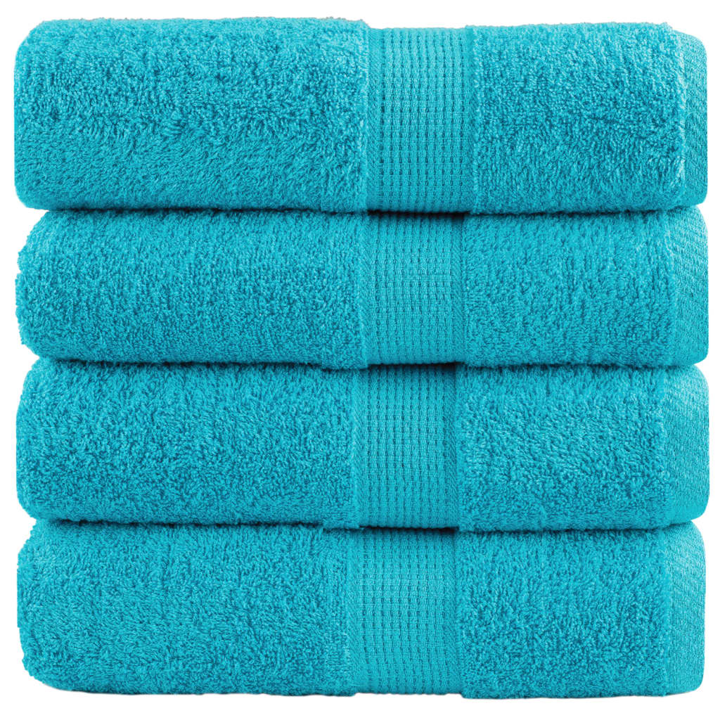 prémium SOLUND mosdótörölköző 4 db türkizkék 30 x 30 cm 600 g/m²