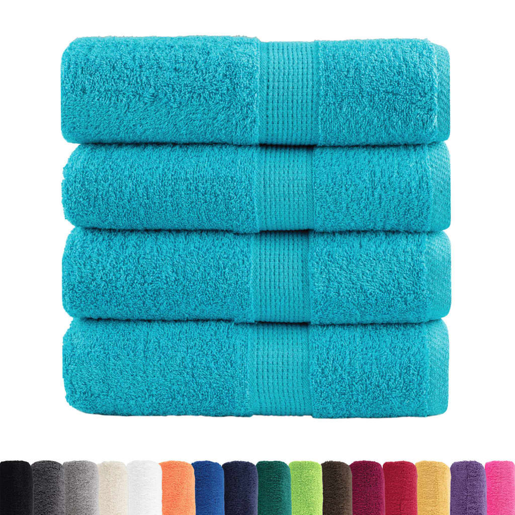 prémium SOLUND mosdótörölköző 4 db türkizkék 30 x 30 cm 600 g/m²