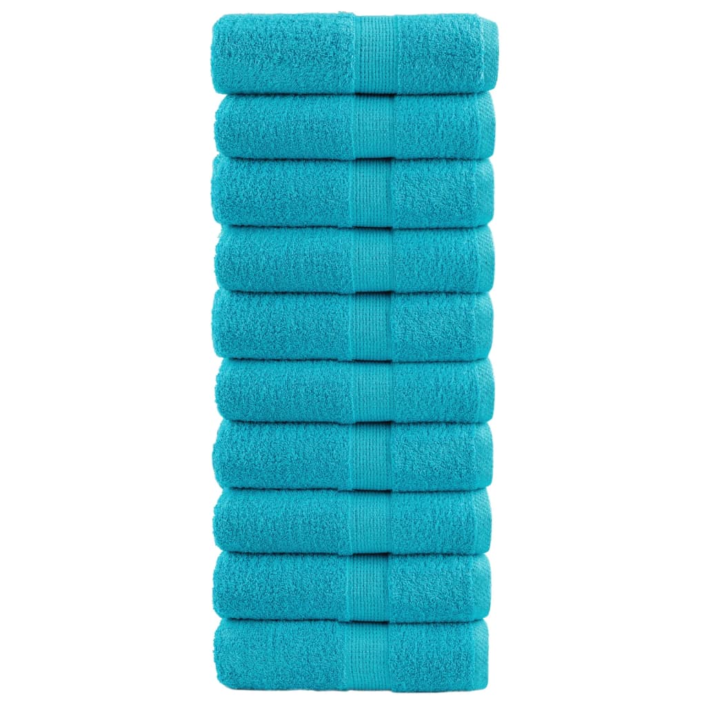 prémium SOLUND mosdótörölköző 10 db türkizkék 30 x 30 cm 600 g/m²