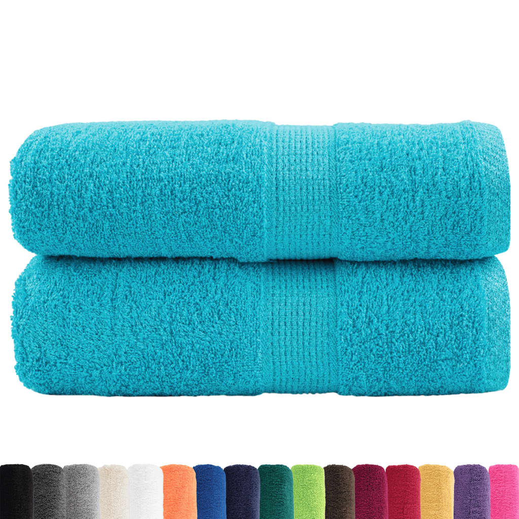 2 db prémium vendégtörölköző SOLUND türkizkék 30 x 50 cm 600 g/m²