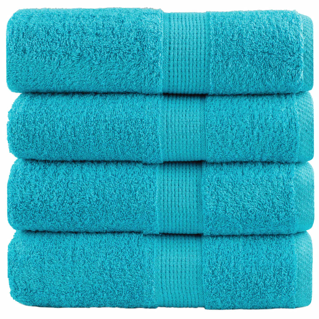 4 db prémium vendégtörölköző SOLUND türkizkék 30 x 50 cm 600 g/m²