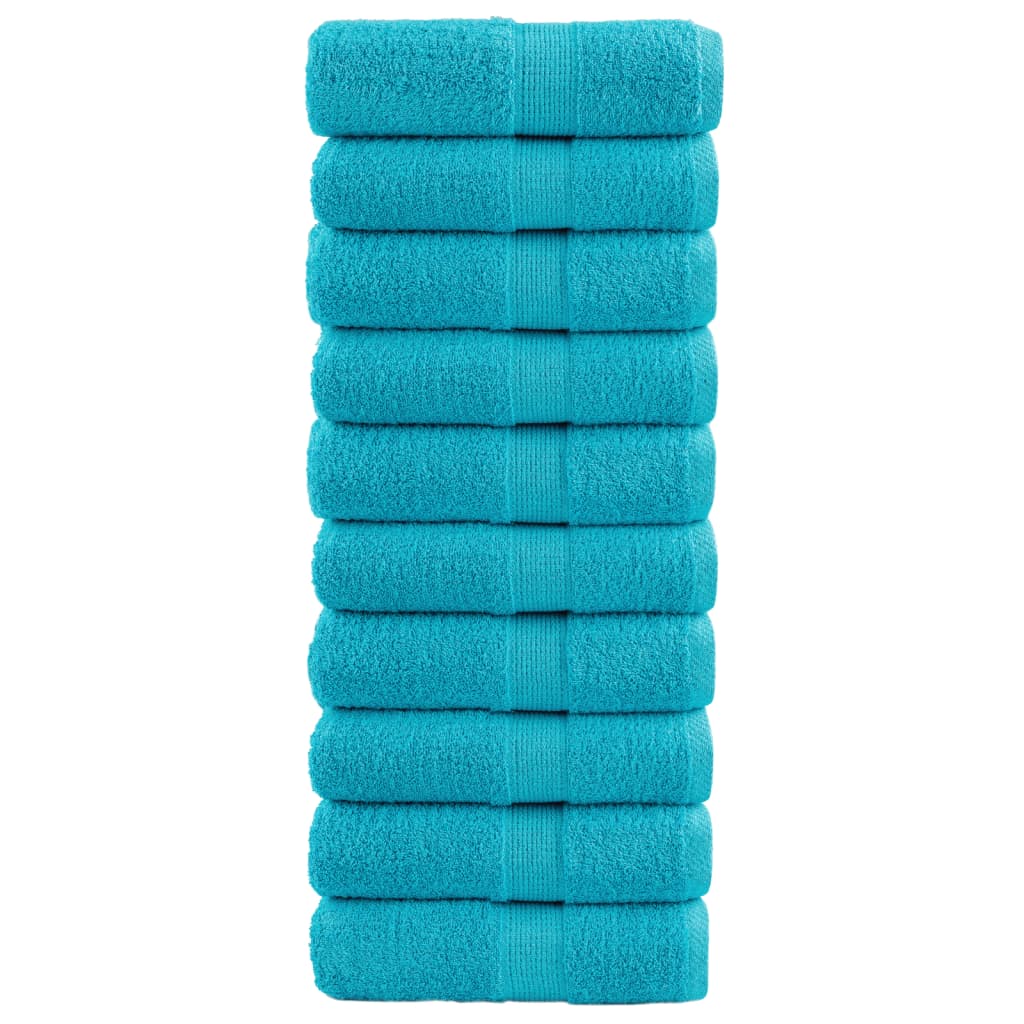 prémium vendégtörölköző SOLUND 10 db türkizkék 30 x 50 cm 600 g/m²