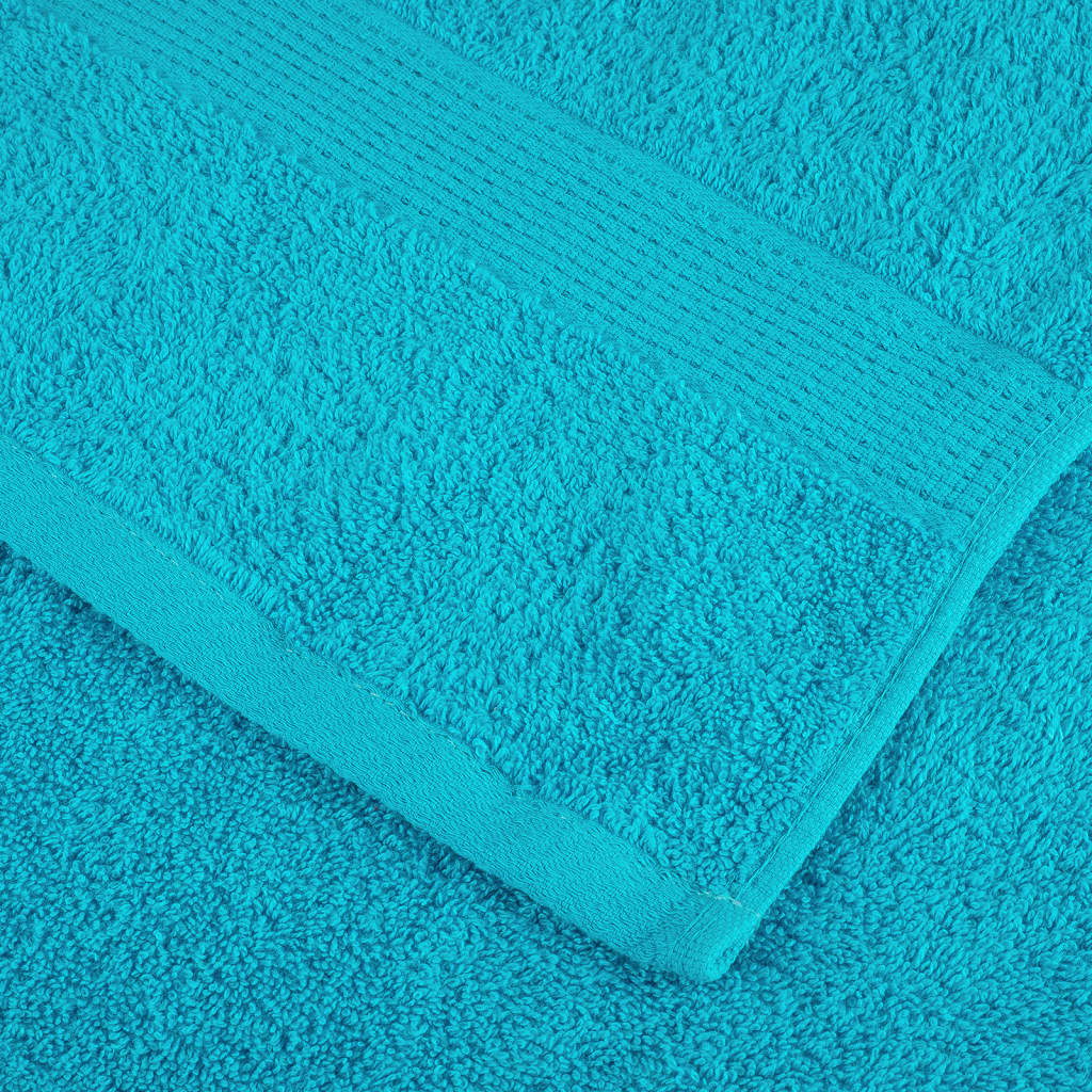 prémium kéztörlő SOLUND 10 db türkizkék 50 x 100 cm 600 g/m²