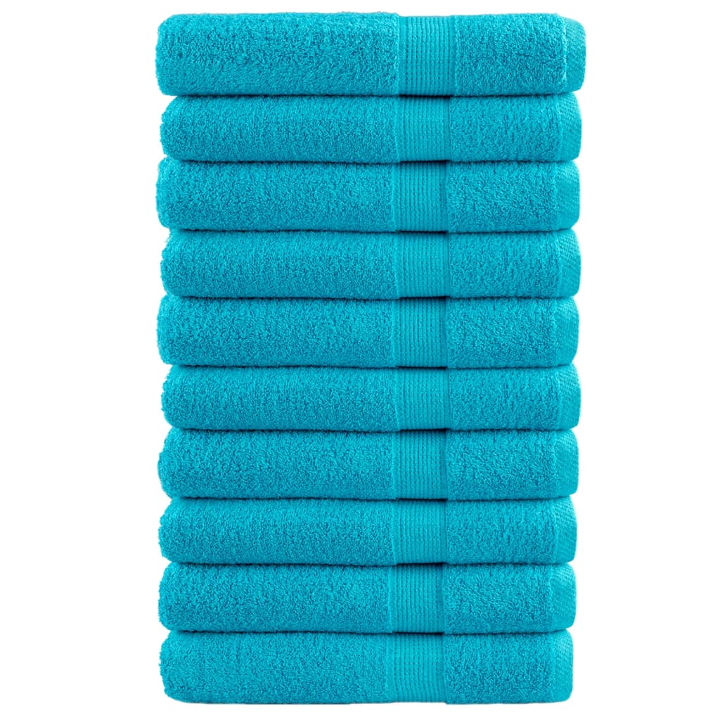 prémium törölköző SOLUND 10 db türkizkék 100 x 200 cm 600 g/m²