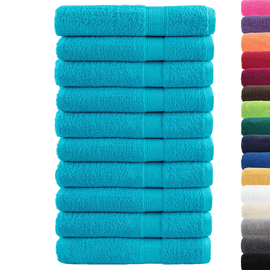 prémium törölköző SOLUND 10 db türkizkék 100 x 200 cm 600 g/m²