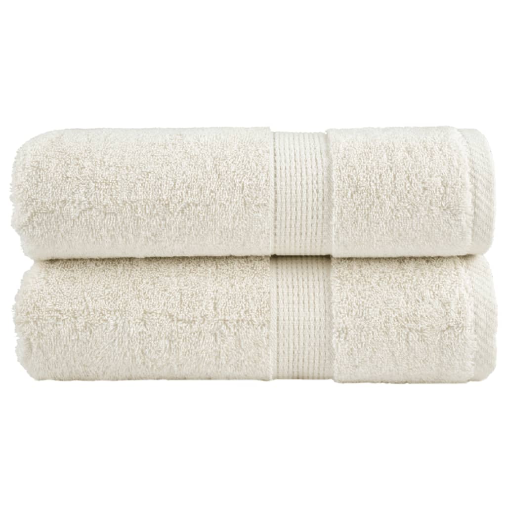 2 db prémium vendégtörölköző SOLUND krémszínű 30 x 50 cm 600 g/m²