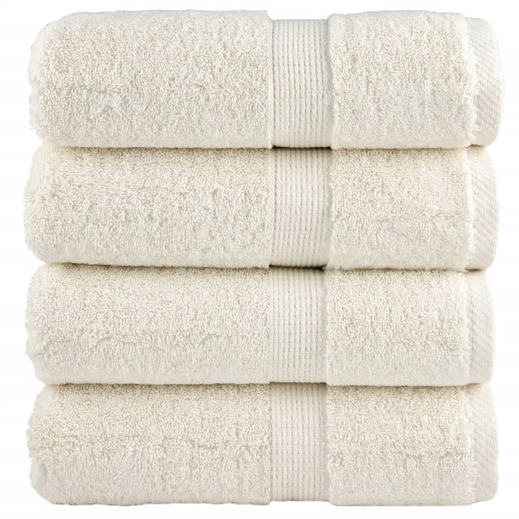 4 db prémium vendégtörölköző SOLUND krémszínű 30 x 50 cm 600 g/m²