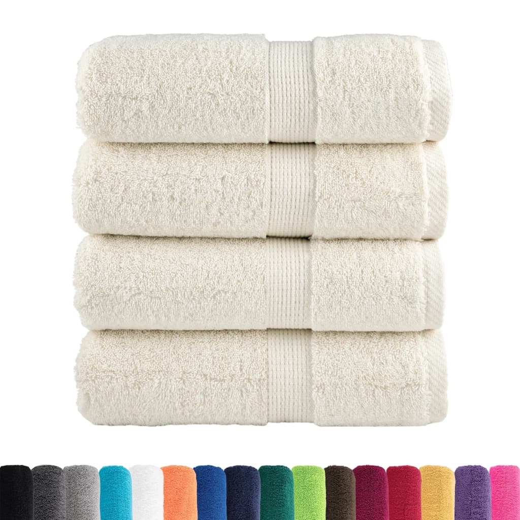 4 db prémium vendégtörölköző SOLUND krémszínű 30 x 50 cm 600 g/m²