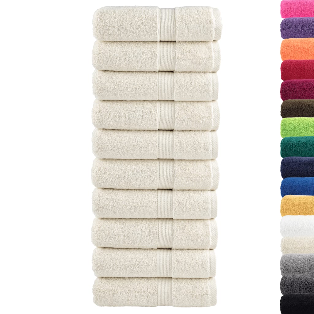 10 db prémium vendégtörölköző SOLUND krémszínű 30 x 50 cm 600 g/m²