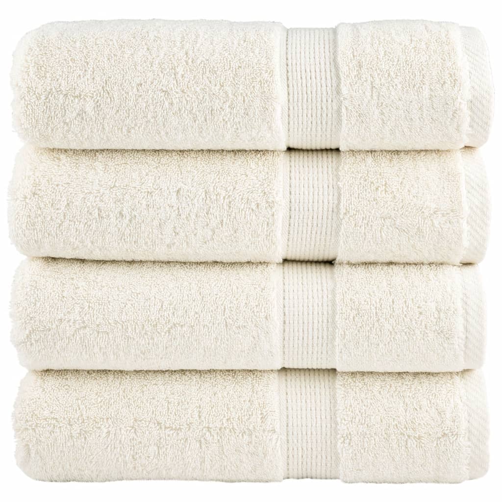 prémium kéztörlő SOLUND 4 db krémszínű 50 x 100 cm 600 g/m²
