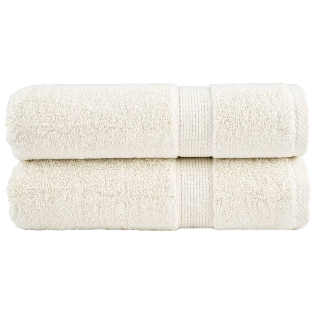 prémium fürdőlepedő SOLUND 2 db krémszínű 70 x 140 cm 600 g/m²