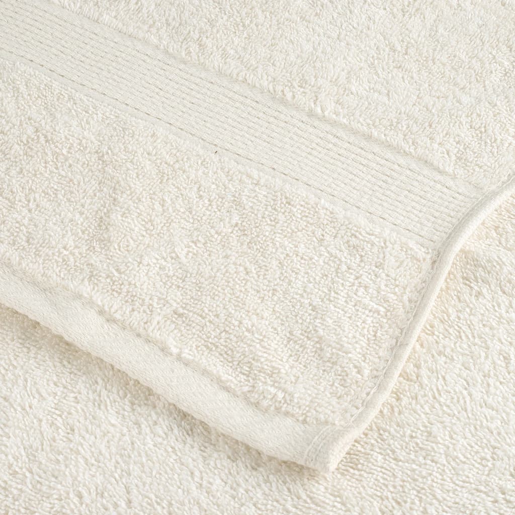 prémium fürdőlepedők SOLUND 10 db krémszínű 70 x 140 cm 600 g/m²