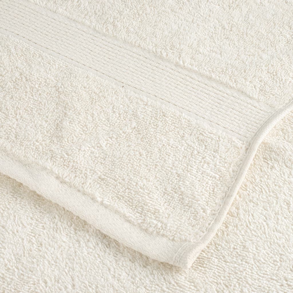 prémium fürdőlepedők SOLUND 10 db krémszínű 100 x 150 cm 600 g/m²