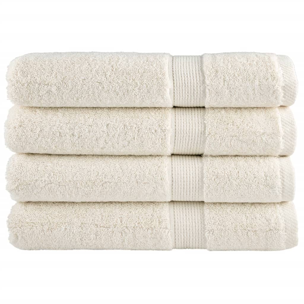 prémium szaunatörölköző SOLUND 4 db krémszínű 80 x 200 cm 600 g/m²