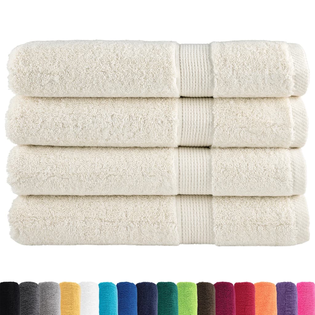 prémium szaunatörölköző SOLUND 4 db krémszínű 80 x 200 cm 600 g/m²