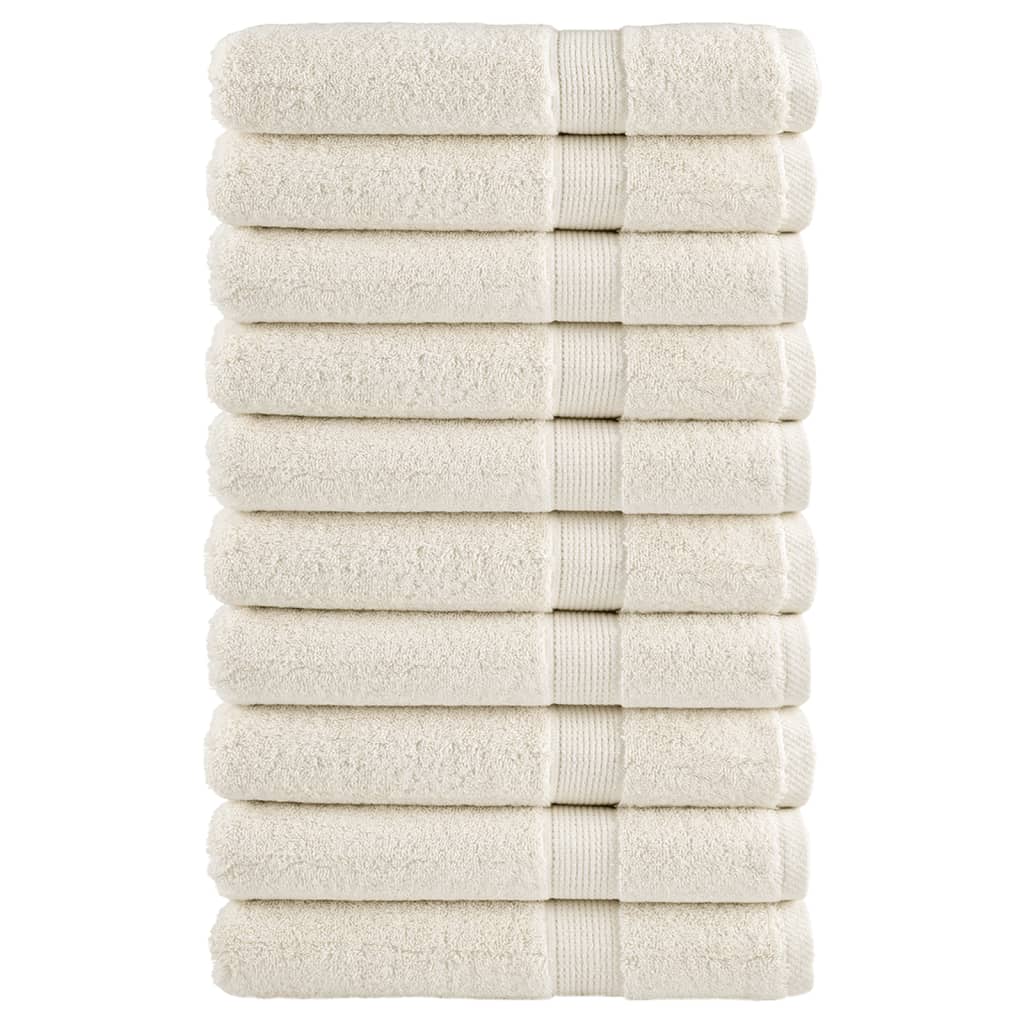 prémium szaunatörölközők SOLUND 10 db krémszínű 80 x 200 cm 600 g/m²