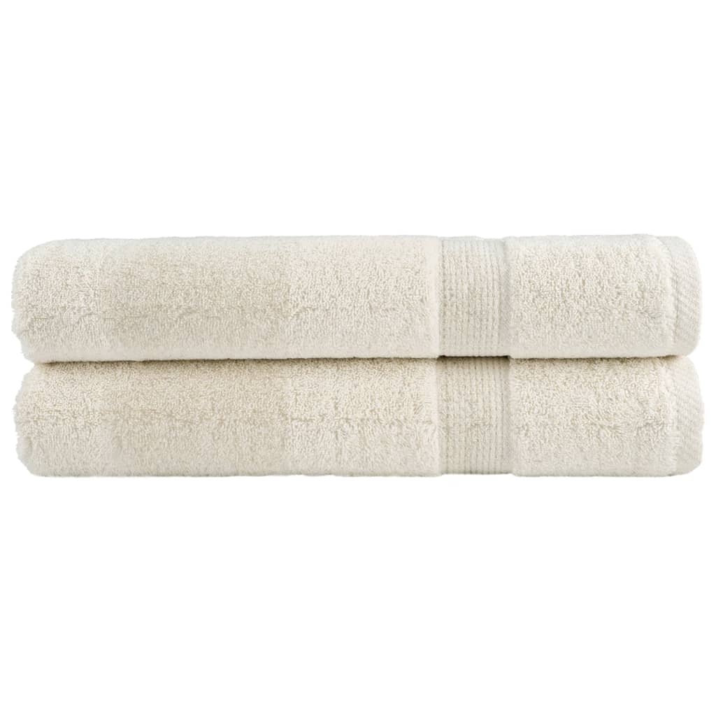2 db prémium SOLUND törölköző krémszínű 100 x 200 cm 600 g/m²