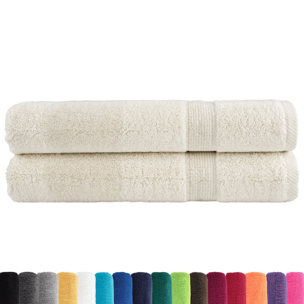 2 db prémium SOLUND törölköző krémszínű 100 x 200 cm 600 g/m²