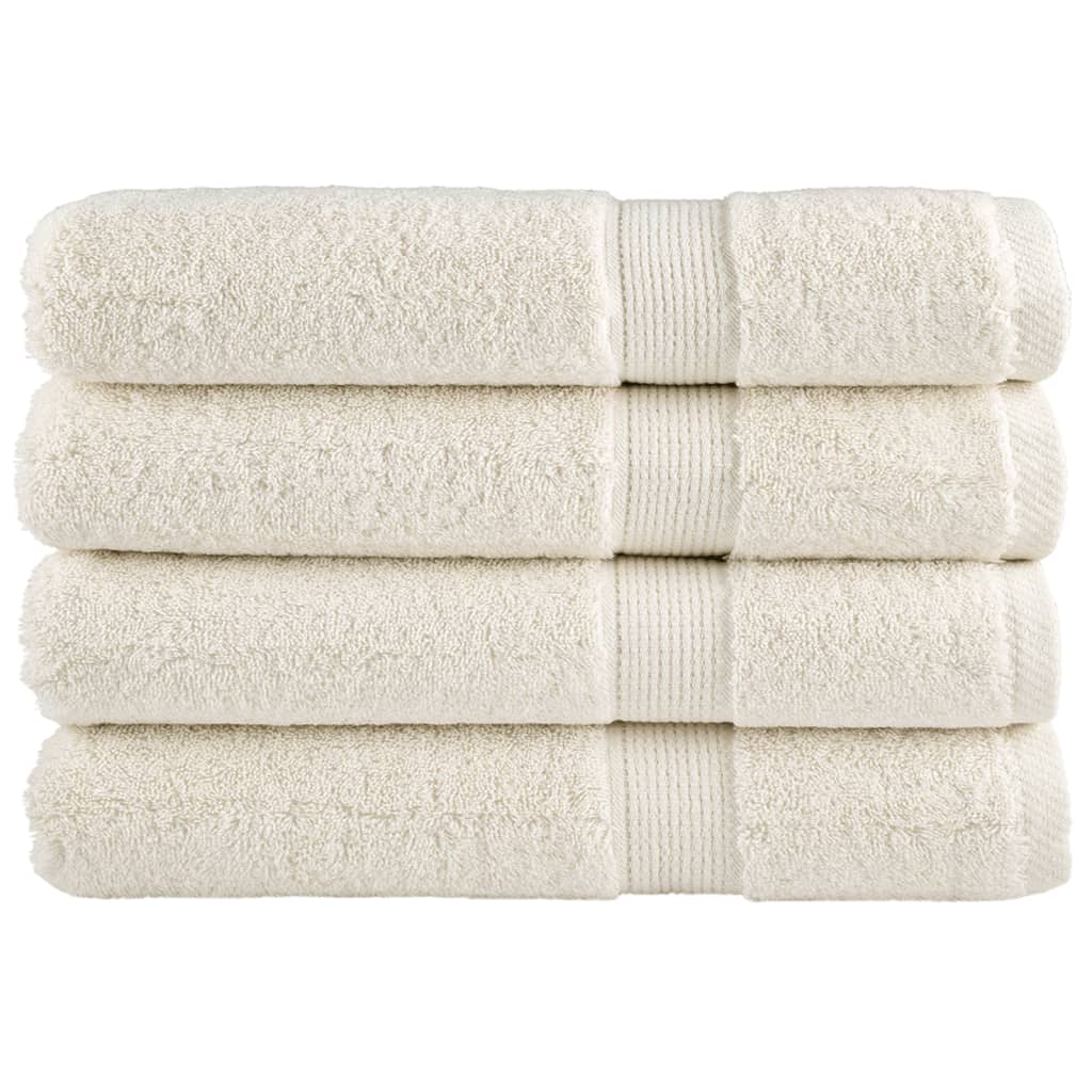 4 db prémium SOLUND törölköző krémszínű 100 x 200 cm 600 g/m²