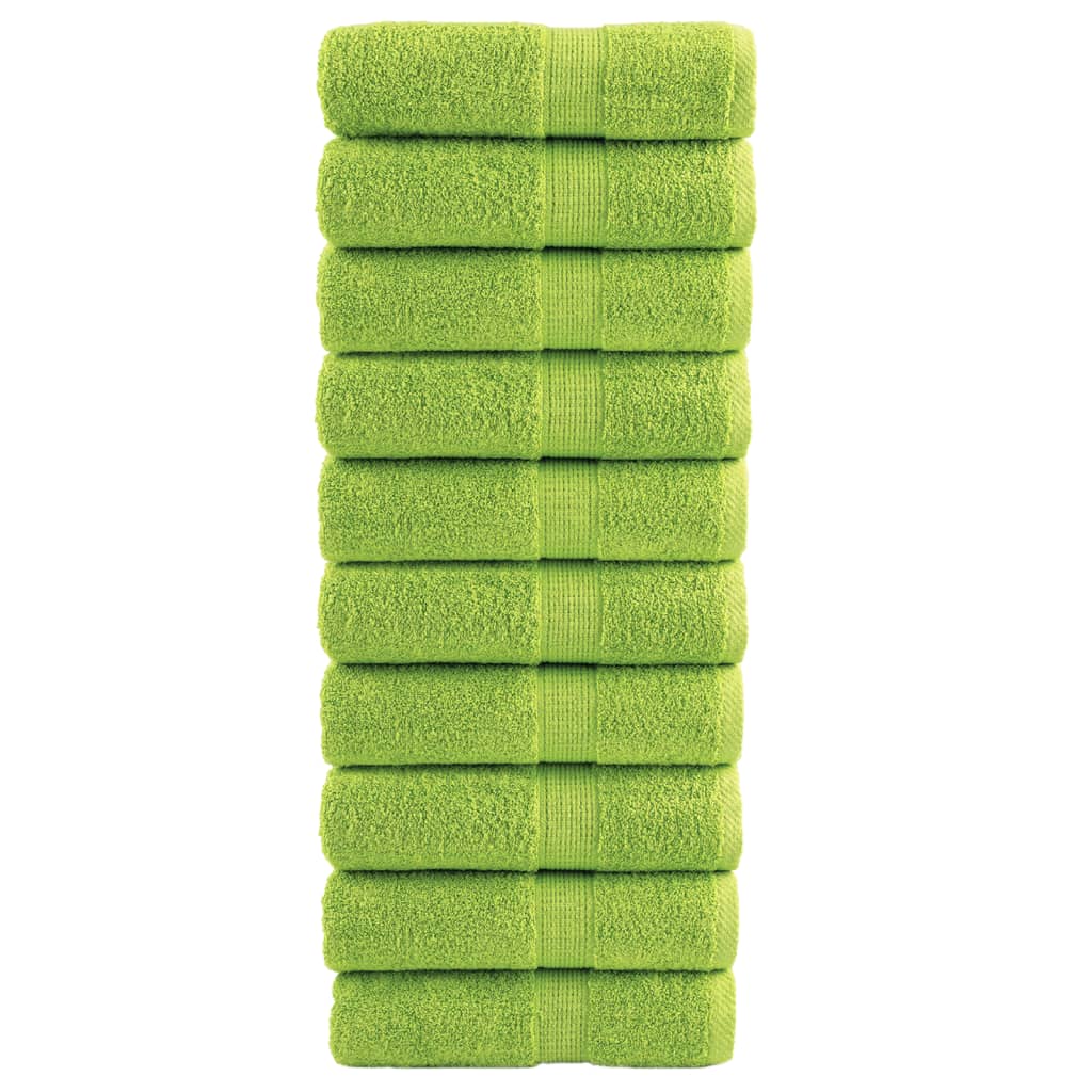prémium SOLUND mosdótörlőkendők 10 db almazöld 30 x 30 cm 600 g/m²