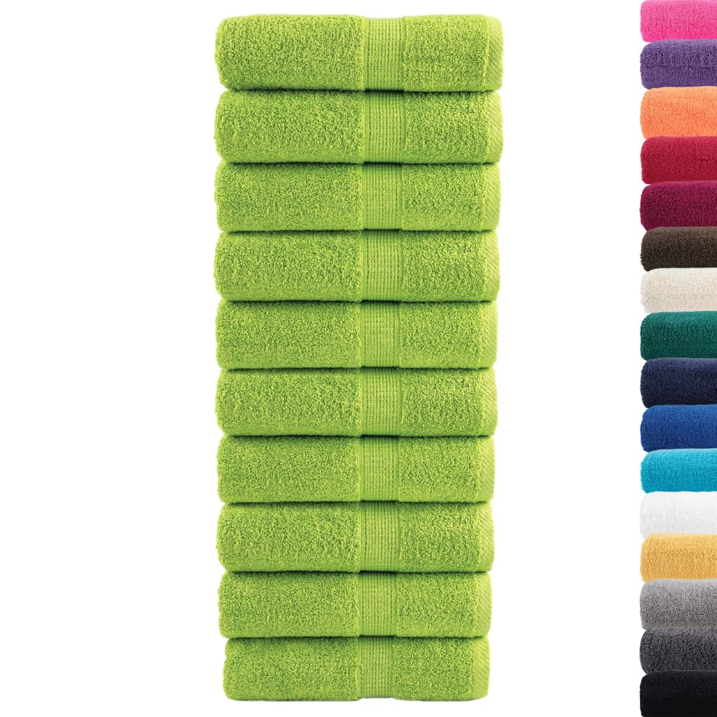 prémium SOLUND mosdótörlőkendők 10 db almazöld 30 x 30 cm 600 g/m²