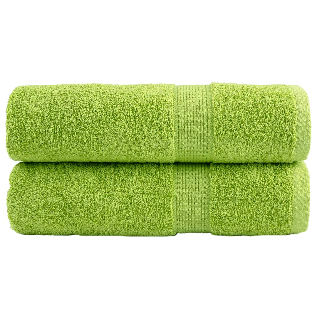 prémium kéztörlő SOLUND 2 db almazöld 50 x 100 cm 600 g/m²