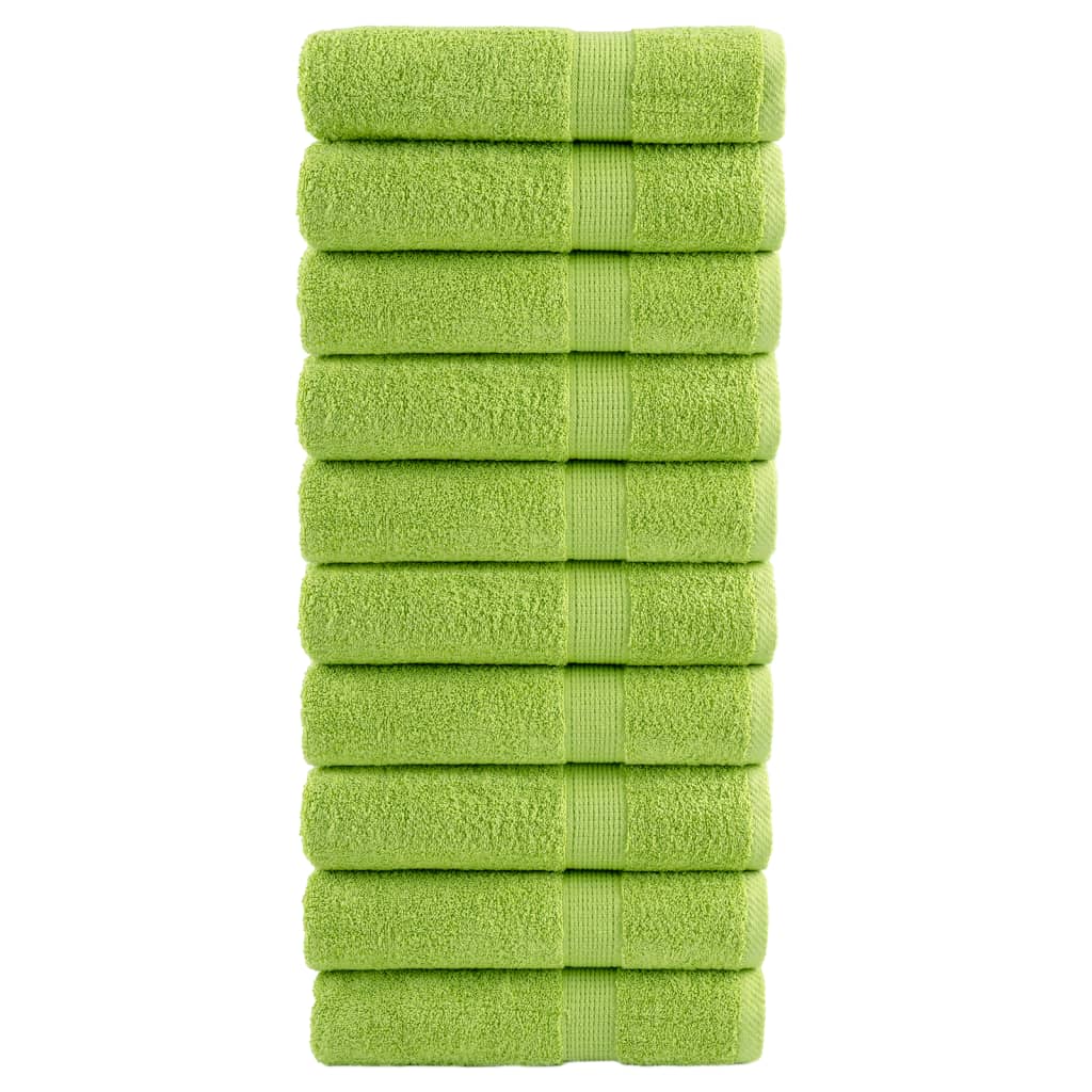 prémium kéztörlő SOLUND 10 db almazöld 50 x 100 cm 600 g/m²