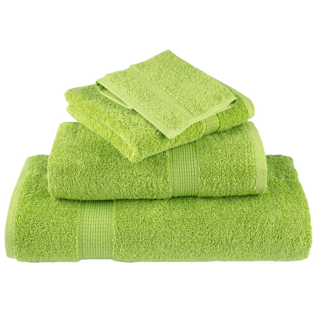 prémium kéztörlő SOLUND 10 db almazöld 50 x 100 cm 600 g/m²