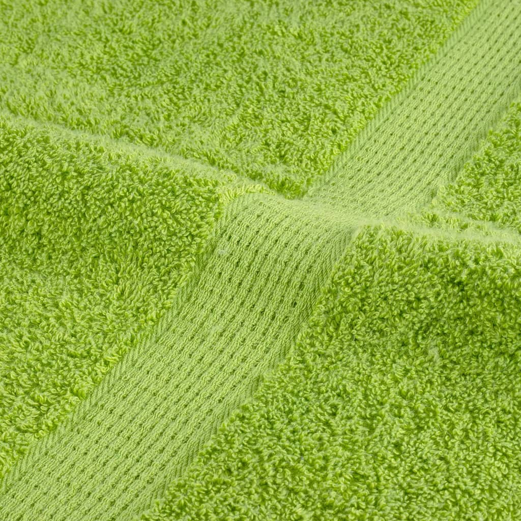 prémium fürdőlepedők SOLUND 10 db almazöld 100 x 150 cm 600 g/m²
