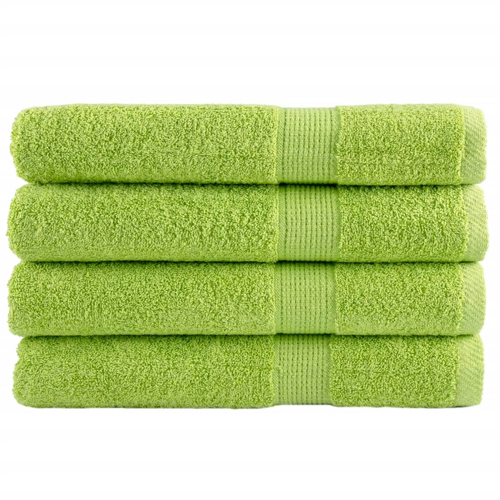 4 db prémium SOLUND törölköző almazöld 100 x 200 cm 600 g/m²